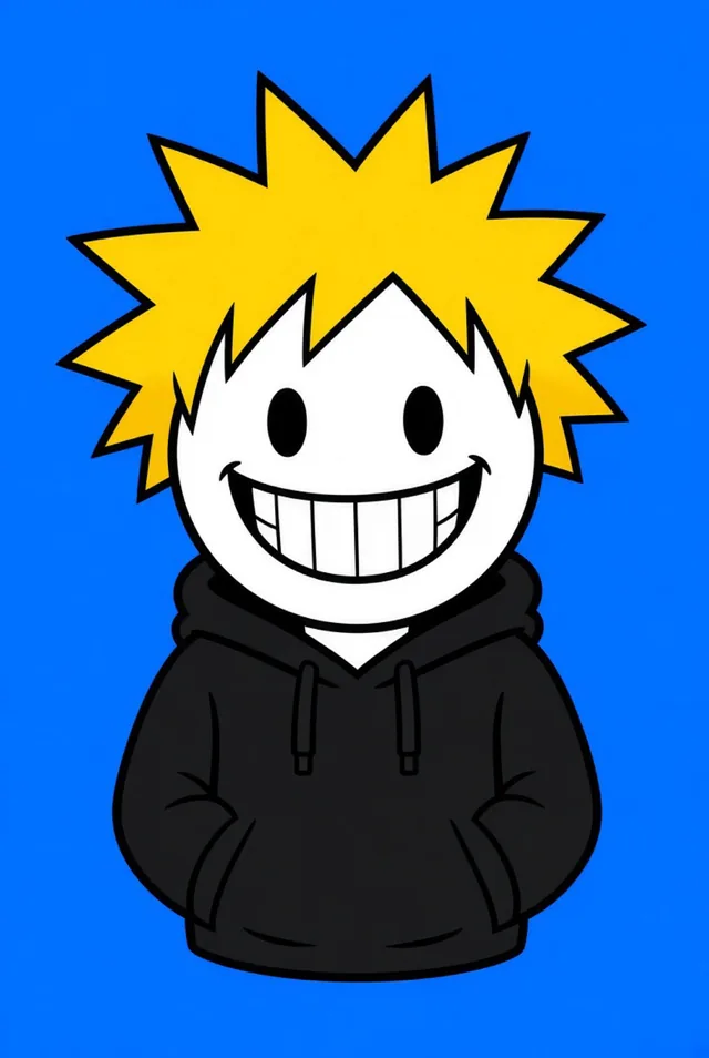 Whacky in a hoodie
